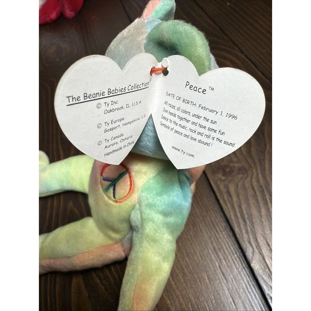 Ty Beanie Baby 1996 Peace P.E. Pellets